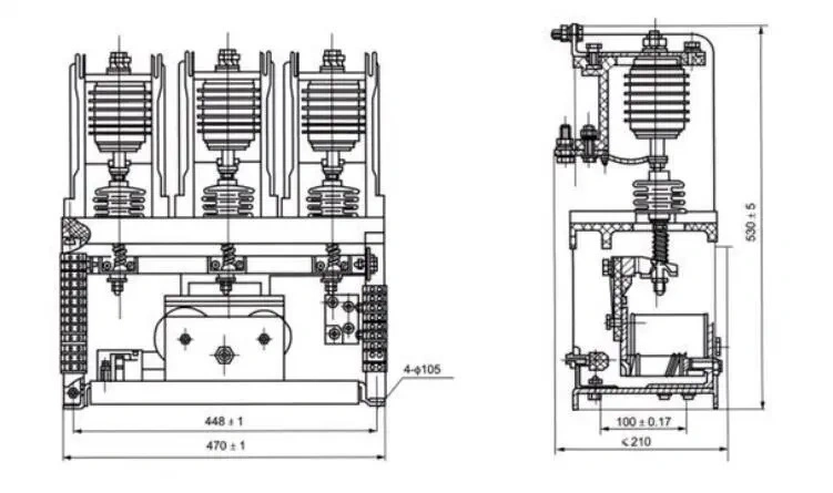 12kv 250A Ckg4 Series AC High Voltage Vacuum Contactor